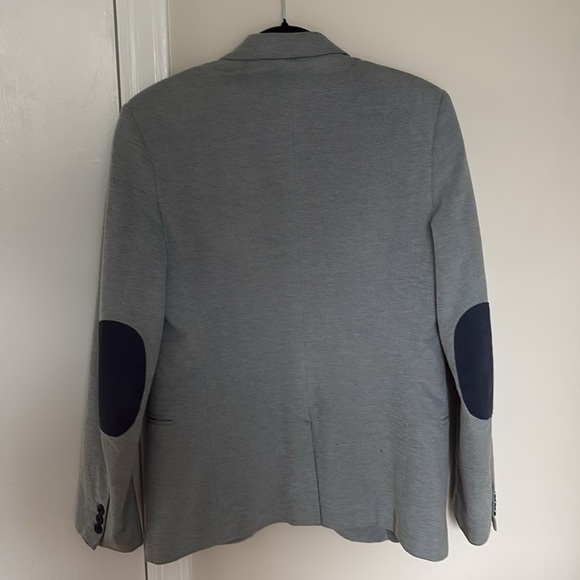H&M Men’s Light Blue Blazer with elbow patches. Size 36R. - Picture 3 of 3